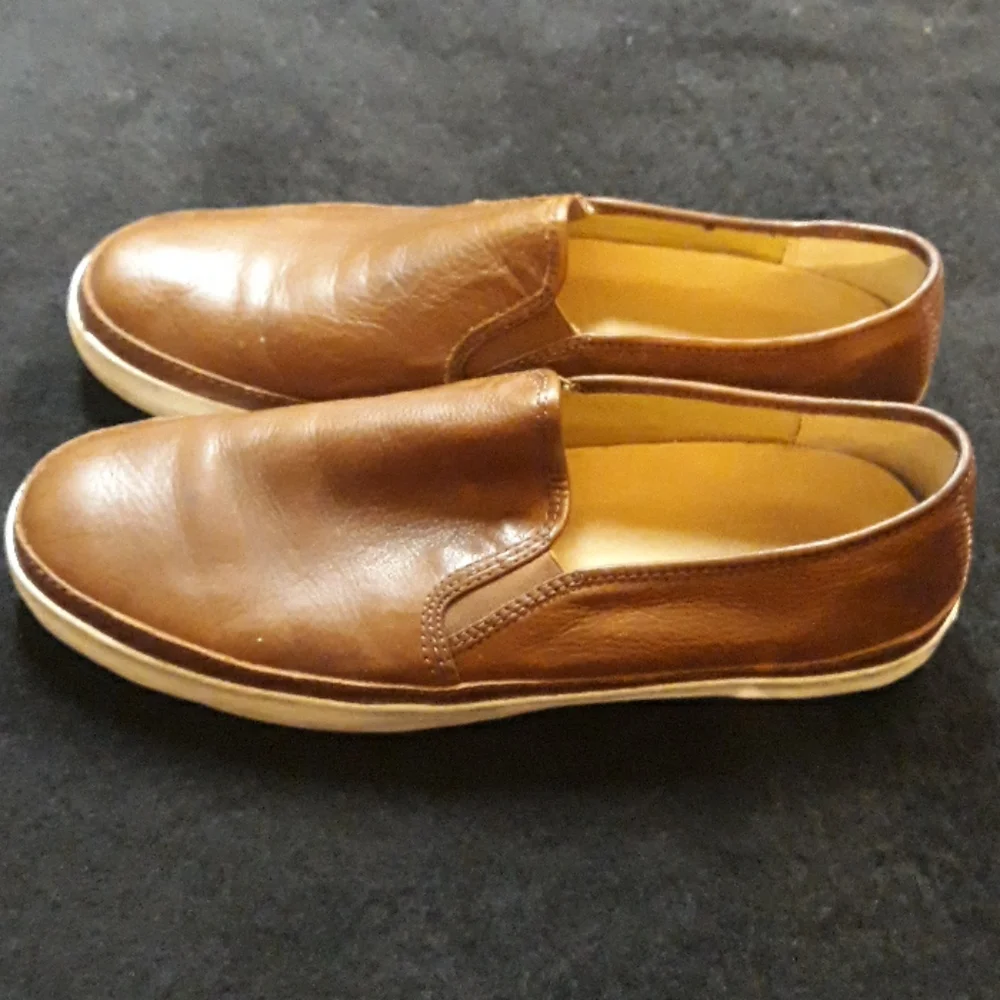 Frye Men's Brown Leather Slip-On Loafers